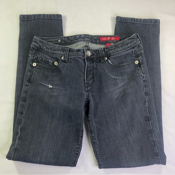 Seven7 Skinny Jeans Sequins Streetwear Fashion Unique Denim Pockets Biker 31 - Picture 6 of 14